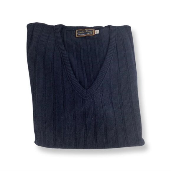 NWT Men’s Navy Blue Comfort Knits Sweater Vest   - Picture 1 of 7